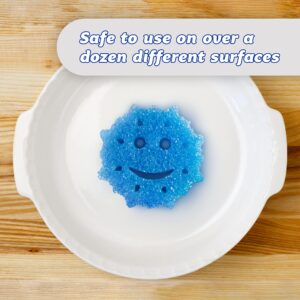 Scrub Daddy Sponge Set - Winter Shapes - Non Scratch Scrubbers for Dishes and Home, Odor Resistant, Temperature Controlled, Soft in Warm Water, Firm in Cold, Deep Cleaning, Dishwasher Safe, 3ct