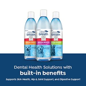 TropiClean Fresh Breath Certified Wellness Collection Dental Health Solution | Hip and Joint Support | VOHC Accepted | 16 oz