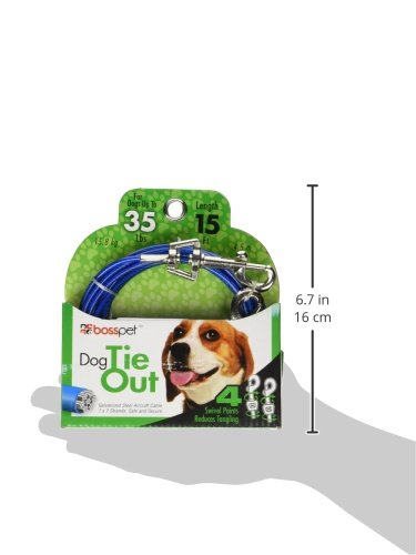 Boss Pet Products Tie Out Dog Medium 15 Foot Pdq