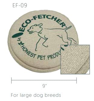 Honest Pet Products 9" Eco-Fetcher, Fetch Dog Toy for Large Dogs Breeds, Made from Natural Durable Hemp, Interactive, Eco-friendly | Made in USA