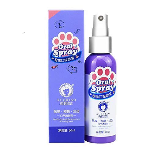 Cat & Dog Breath Freshener Spray, Pets Mouthwash for Dogs & Cats Teeth Cleaning, Breath Freshener Spray Bad Breath Treatment for Dogs & Cats Oral Care (1 Pack)