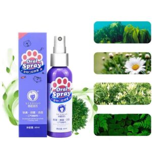 Cat & Dog Breath Freshener Spray, Pets Mouthwash for Dogs & Cats Teeth Cleaning, Breath Freshener Spray Bad Breath Treatment for Dogs & Cats Oral Care (1 Pack)