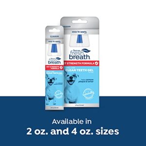 Fresh Breath Certified Wellness Collection Vet Strength Oral Care Clean Teeth Gel, 4oz - Freshens Dog Breath - Removes Plaque & Tartar - Cleans Teeth - Dog Dental Care - No Brushing Required