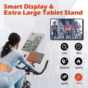 JOROTO Stationary Bikes for Home - Exercise Bike with Magnetic Resistance, Workout Bike Indoor Cycling Bikes with 11.8" Enlarged Tablet Bracket & RPM Display -2023 NEW VERSION