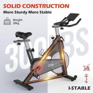 JOROTO Stationary Bikes for Home - Exercise Bike with Magnetic Resistance, Workout Bike Indoor Cycling Bikes with 11.8" Enlarged Tablet Bracket & RPM Display -2023 NEW VERSION