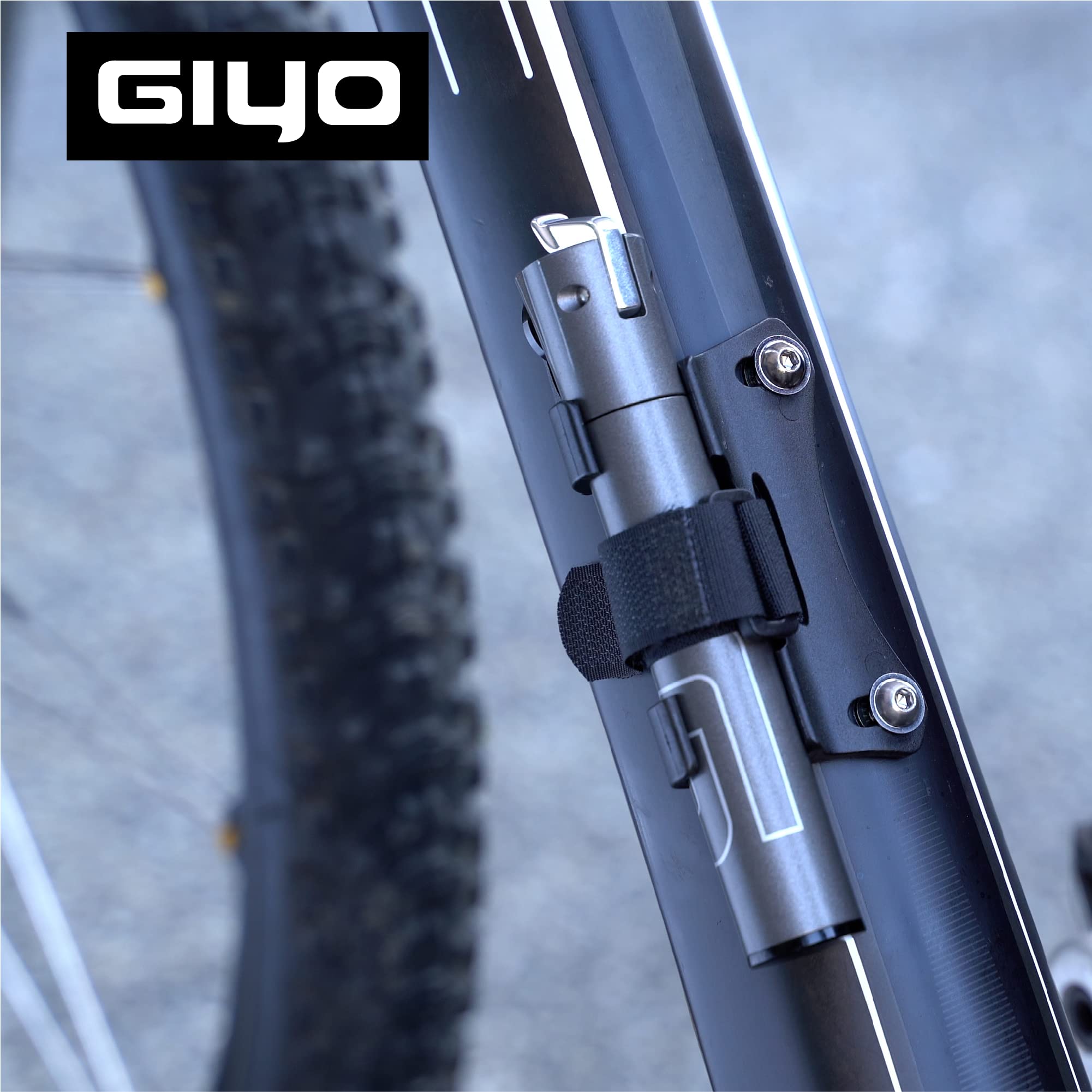 GIYO Small Bike Pump Presta Valve for Road Bikes 120 psi Telescopic Barrel - All Metal CNC Bike Pump Portable | Secure Valve Lock Easy Pumping GM04 Taiwan Made