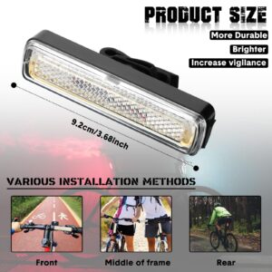 Yaocom 2 Pcs Bike Tail Light USB Rechargeable Bike Lights LED Waterproof Bright Rear Bike Flashlight with 7 Changing Colors 14 Modes for Bikes Cycling Scooters Skateboards Cycling Safety