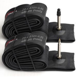 fincci bike inner tube 29 x 2.1/2.125/2.2/2.3/2.35 - presta valve inner tubes 48mm for cycle bicycle bike tire - pack of 2