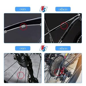 4PCS Universal Bike Brake Cable,Replaceable Brake Inner Wire Cable, Include Free Cable Cap End Crimps O-Rings Accessories, Professional Bicycle Brake Line For Mountain Bikes MTB or Road Bikes, 2M Long