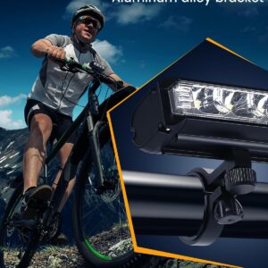 Bright Bike Light for Night Riding, 9000 Lumen Bicycle Light High Beam Low Beam, USB Rechargeable Bicycle Headlight Set, Waterproof Bike Headlight and Taillight for Adult Kid Mountain Road Commuter