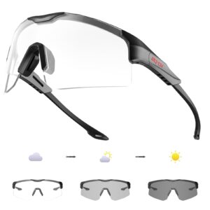 SCVCN Photochromic Cycling Glasses for Men Women UV400 Youth Sports Glasses for Running Baseball Golf