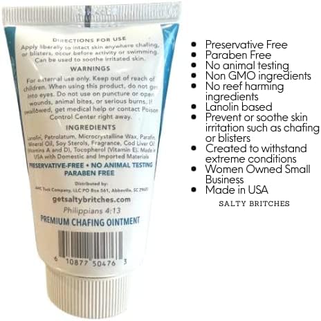 Salty Britches Chafing Ointment, 2 Fl. Oz Tube, 1 Count