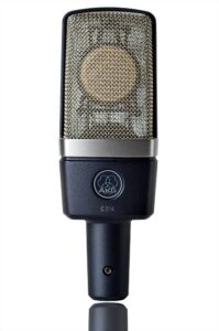akg pro audio c214 professional large-diaphragm condenser microphone, grey