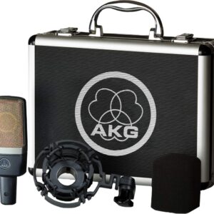 AKG C214 Large-Diaphragm Condenser Microphone Bundle with Boom Stand, Pop Filter, XLR Cable and Austin Bazaar Polishing Cloth