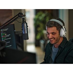 EPOS Gaming B20 Streaming Microphone - 2.9m Cable USB-C Computer Microphone for Gaming - PC & Laptop Connection with Audio Controls - Compatible with PC, Mac, and PS4/5 - Desk Stand Included, Gray