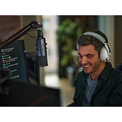 EPOS Gaming B20 Streaming Microphone - 2.9m Cable USB-C Computer Microphone for Gaming - PC & Laptop Connection with Audio Controls - Compatible with PC, Mac, and PS4/5 - Desk Stand Included, Gray