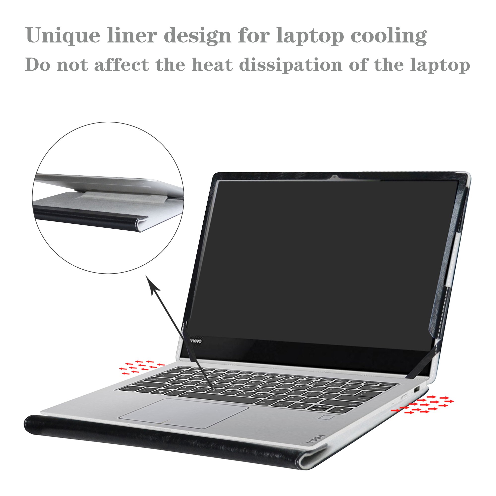 Alapmk Protective Case for 13.9" Lenovo Chromebook 3 14/Yoga 920 920-13ikb/Yoga 910 910-13ikb & ASUS Zenbook Pro Dou 14 OLED UX482/ASUS Chromebook CX9 CX9400CEA(Not fit Yoga 930/Yoga 900),Black