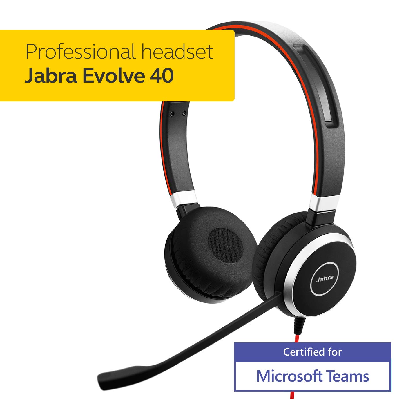 Jabra Evolve 40 MS Stereo USB-C Wired Headset