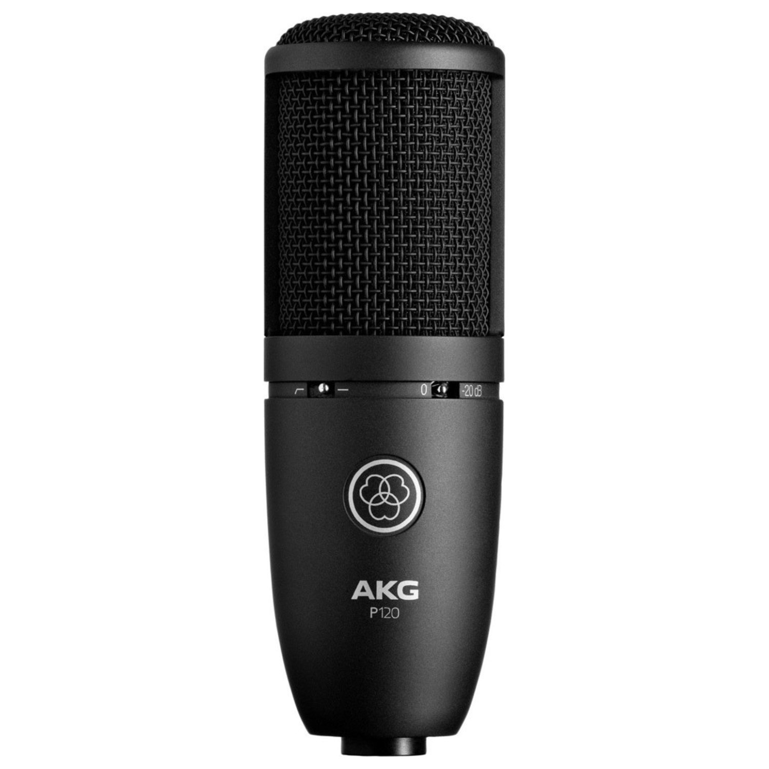 AKG Perception 120 Large Diaphragm Condenser Microphone w/Planet Waves 10' Mic Cable and Pop Filter