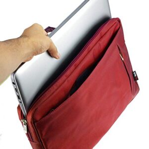 Navitech Red Sleek Premium Water Resistant Shock Absorbent Carry Bag Case Compatible with The ASUS Chromebook C204 11.6" / ASUS Chromebook C214 11.6" / ASUS Chromebook Flip C434 14"