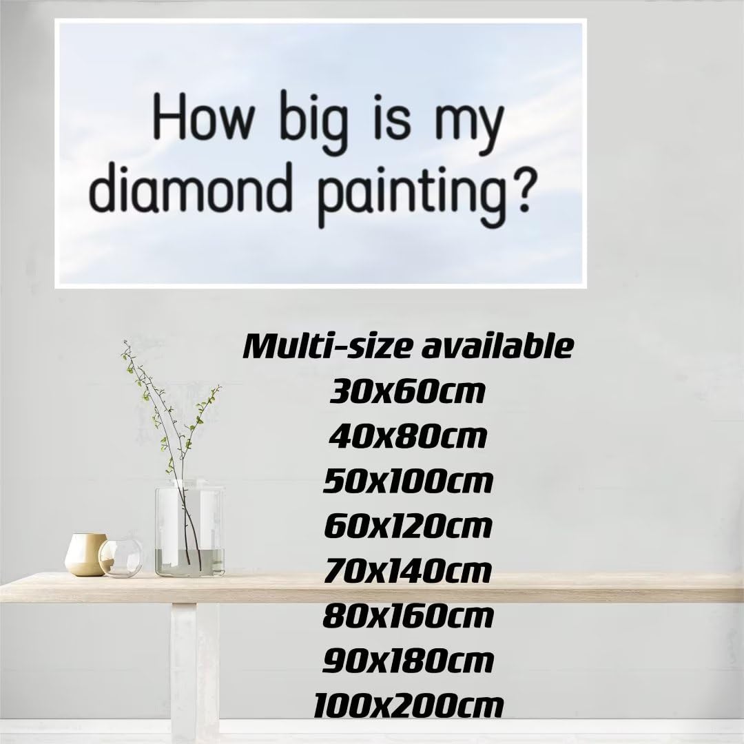 Diamond Painting Sunflower Diamond Art 5D Diamond Painting Kits for Adults DIY Paint by Numbers, Big Diamond Paintings diamond dot Gem Art Crafts for Wall Art Bedroom Home Decor(16x32 Inch),c214