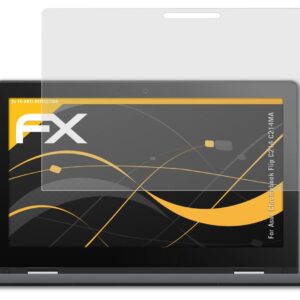 atFoliX Screen Protector compatible with Asus Chromebook Flip C214 C214MA Screen Protection Film, anti-reflective and shock-absorbing FX Protector Film (2X)