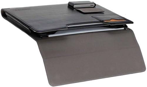 Broonel Black Leather Folio Case - Compatible with ASUS Chromebook Flip C214 11.6"