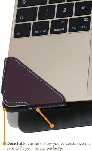 Broonel - Profile Series - Purple Leather Laptop Case Compatible with ASUS Chromebook Flip C214 11.6"