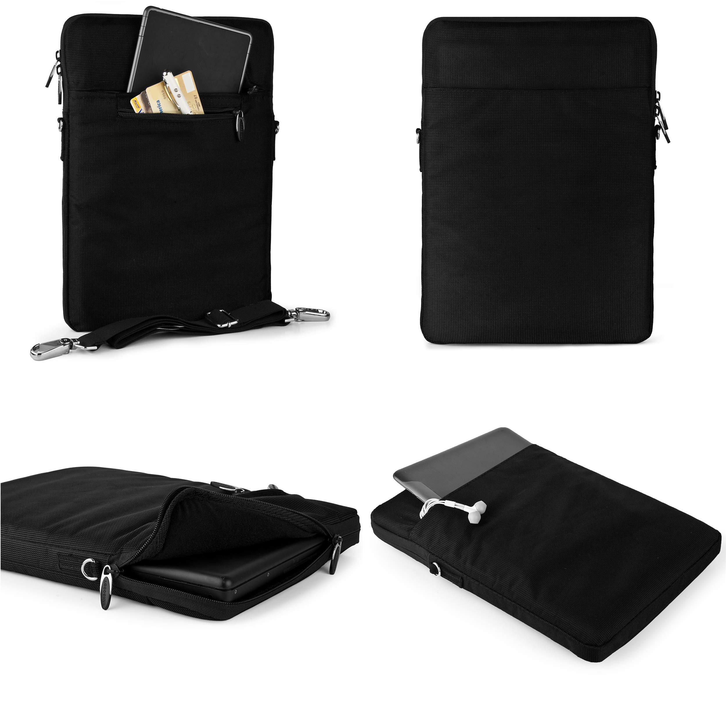 13-inch Laptop Sleeve Crossbody Bag for Acer Chromebook C202 C223 Flip C214 Spin 311 C720 11.6", Asus L210 L203MA (Black)