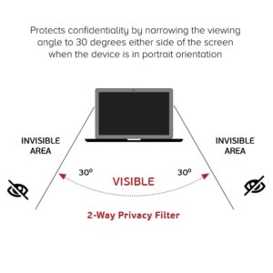 celicious Privacy 2-Way Anti-Spy Filter Screen Protector Film Compatible with Asus Chromebook Flip C214 (Anti-Glare Display)