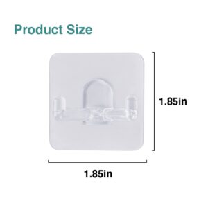 Steon Razor Holder for Shower, Waterproof Self Adhesive Shaver Holder Hanger Hooks, Removable and Reusable Stick on Wall Hooks for Bathroom Kitchen to Organize Loofah Towel Robe Plug Coat (2 Pack)