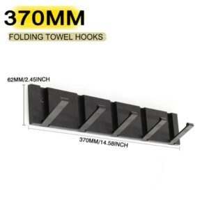 Bathroom Hardware Set Matt Black Wall Mounted Toilet Roll Paper Holder Robe Hook Hanger Towel Rail Bar Rack Ring Accessories,Hook