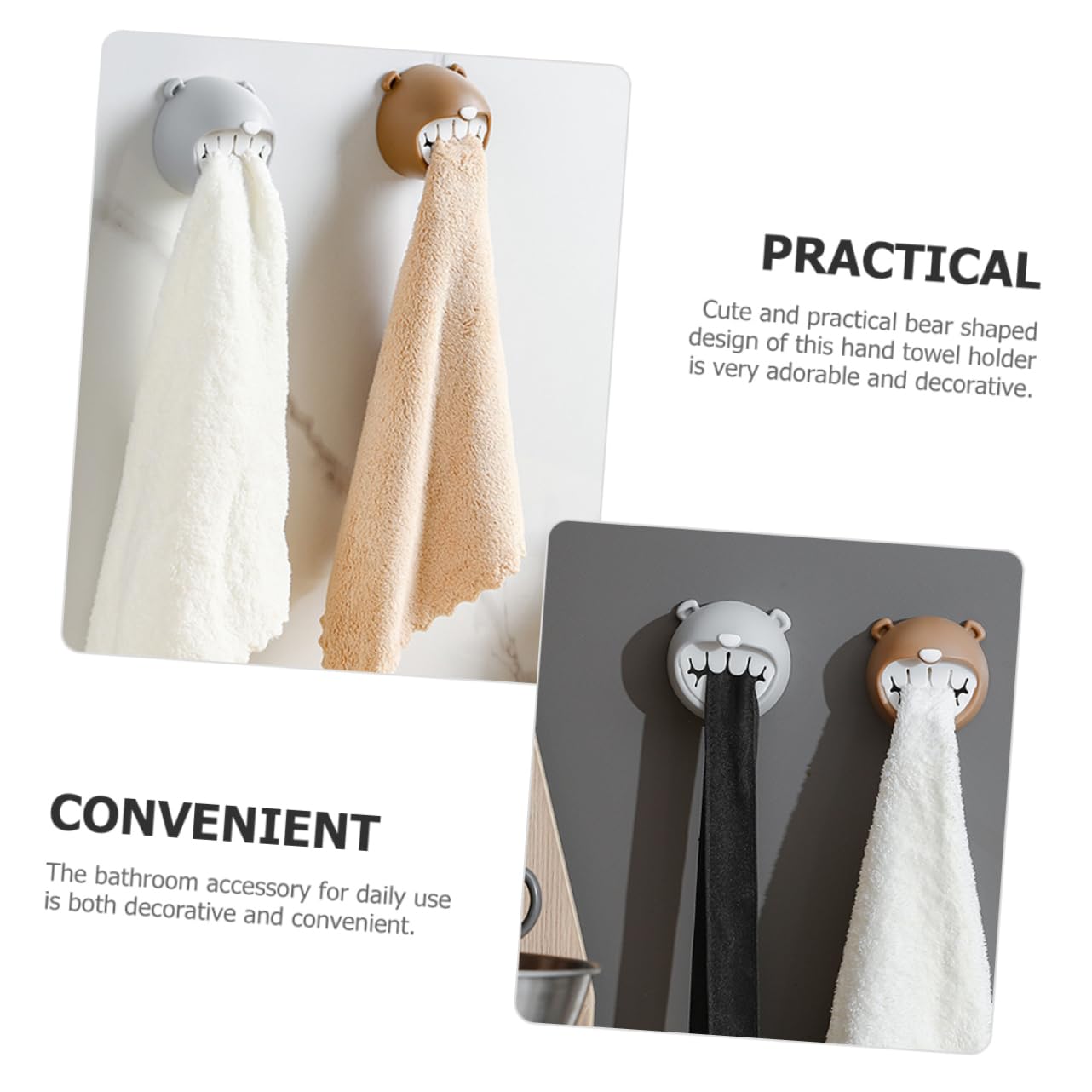 JOINPAYA 4pcs Towel Hooks Kitchen Towel Hook Towel Holder Wall Hooks for Towels Bathroom Accessories Towel Hook for Bathroom Wall Stick on Towel Hook Towel Rack Cabinet Door Pp