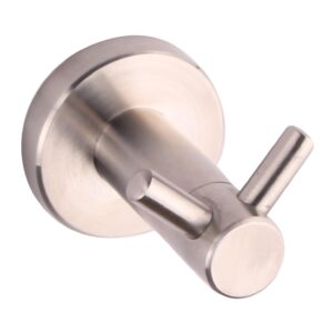 Brushed Round Base Towel Rack Paper Towel Holder Toilet Brush Single Rod Double Lever Single Hook, Double Coat Hook