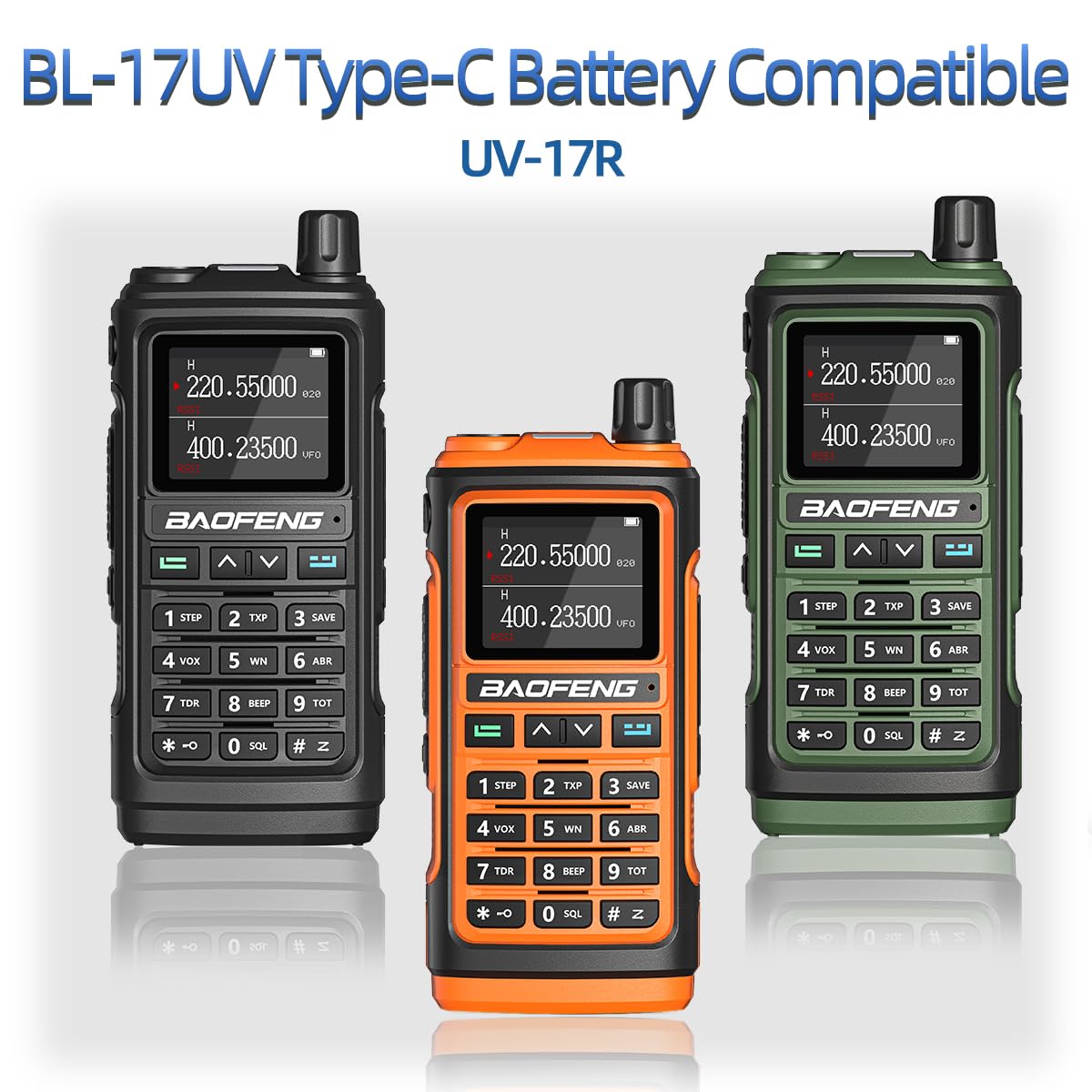 BAOFENG UV-17R Battery Li-ion 7.4V Replacement Two Way Radio Battery for UV-17 PRO V2,UV 17R Walkie Talkies