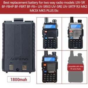 BAOFENG Original UV-5R BL-5 1800mAh Battery Rechargeable Support USB Direct Charge UV-5R,BF-F8HP,UV-5X3,UV-5R Plus,UV-5RE Radios