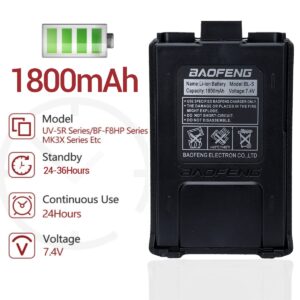 BAOFENG Original UV-5R BL-5 1800mAh Battery Rechargeable Support USB Direct Charge UV-5R,BF-F8HP,UV-5X3,UV-5R Plus,UV-5RE Radios