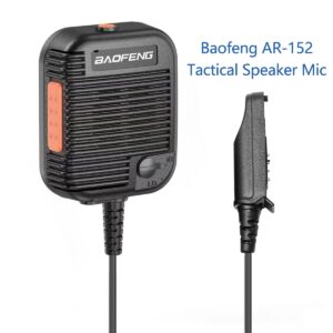 BAOFENG Ham Radio Tactical Speaker Microphone Handheld Remote Dual PTT Volume Adjustable Shoulder Mic UV-9R Plus UV-9R PRO GMRS-9R UV-9G GT-3WP BF-9700 Waterproof Two Way Radio