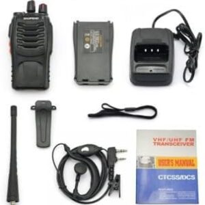 BaoFeng BF-888S Two Way Radio with Built in LED Flashlight (Pack of 4) + USB Programming Cable (1PC)