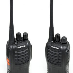 BaoFeng BF-888S Two Way Radio with Built in LED Flashlight (Pack of 4) + USB Programming Cable (1PC)