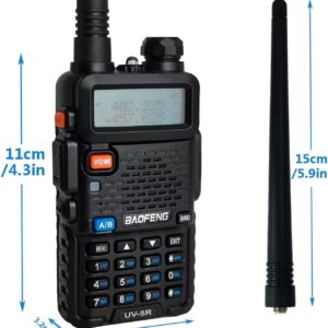 BAOFENG UV-5R Radio, Handheld Ham Radios Long Range, Dual Band Programmable Two Way Radios with Programming Cable, Portable Amateur HT Radio(2 Pack)