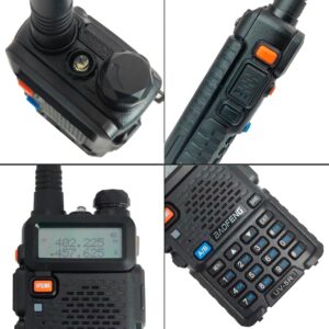 BAOFENG UV-5R Radio, Handheld Ham Radios Long Range, Dual Band Programmable Two Way Radios with Programming Cable, Portable Amateur HT Radio(2 Pack)