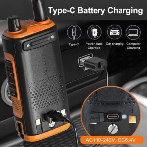 Baofeng Two Way Radio UV-17L Upgrade of UV-17R/UV17R New 5W Tri Band Handheld Radio with Type C Charging Cable and 1.77-inch Screen 999 Channels Walkie Talkies with Earpiece for Adults NO GPS