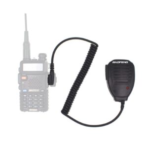 2 Pack BAOFENG Speaker Mic for UV-5R,BF-888S,UV-5R Plus,UV-5R Plus,UV-5R E Plus,UV-5R B,UV-B5,UV-82,UV-82L, 2 Pin Shoulder Microphone with a Strong Clip