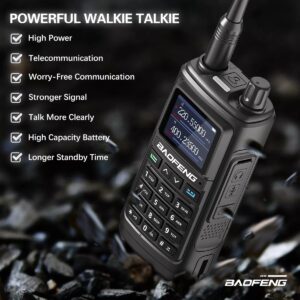 BAOFENG UV-17R Ham Radio Long Range Two Way Radio Upgrade of baofeng UV-5R Dual Band USB Charger 999 Channels Hands Free VOX Walkie Talkies for Adults with 771 Antenna Earpiec Flashlight Battery