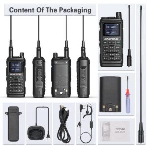 BAOFENG UV-17R Ham Radio Long Range Two Way Radio Upgrade of baofeng UV-5R Dual Band USB Charger 999 Channels Hands Free VOX Walkie Talkies for Adults with 771 Antenna Earpiec Flashlight Battery