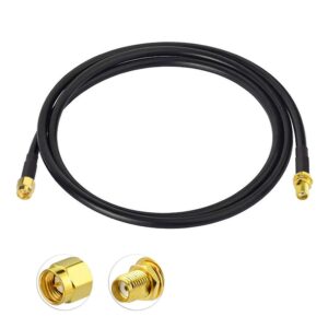 bingfu ham radio antenna extension relocation cable sma male to female rg58 coaxial jumper cable 1m 3 feet for ham radio kenwood baofeng wouxun icom yaesu vertex standard horizon marine vhf radio