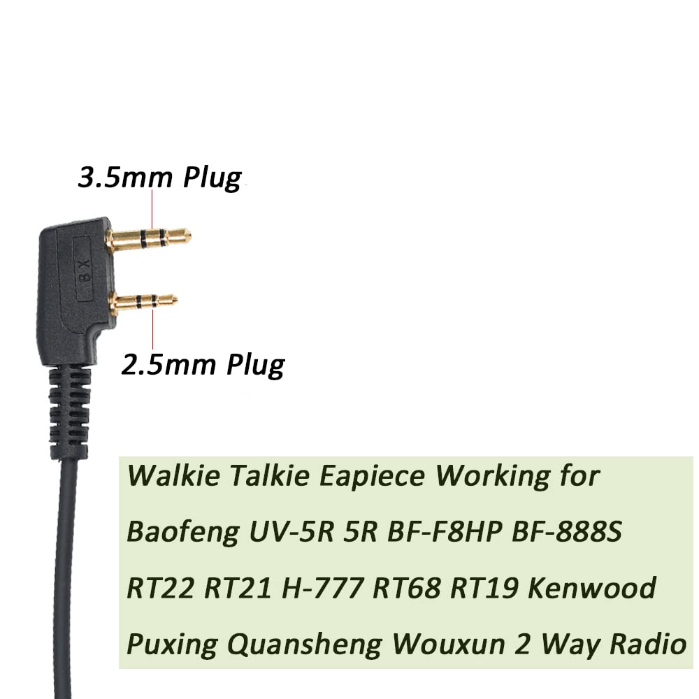 BVMAG Overhead Headset with Boom Mic for Walkie Talkie for Baofeng uv-5r bf888s Kenwood tk3300 H-777S RT19 RT22S pxton Wouxun Two Way Radio