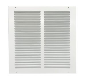 rocky mountain goods air return grille - heavy duty steel with premium finish - includes full installation kit - louvered design - paintable vent cover - matte white - consistent air flow (12" x 12")