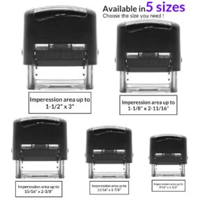 Teryiaco Large Return Address Stamps - up to 3 lines - customizable self-inking rubber stamps - many font choices for online customizati (Small 9/16" x 1-1/2")